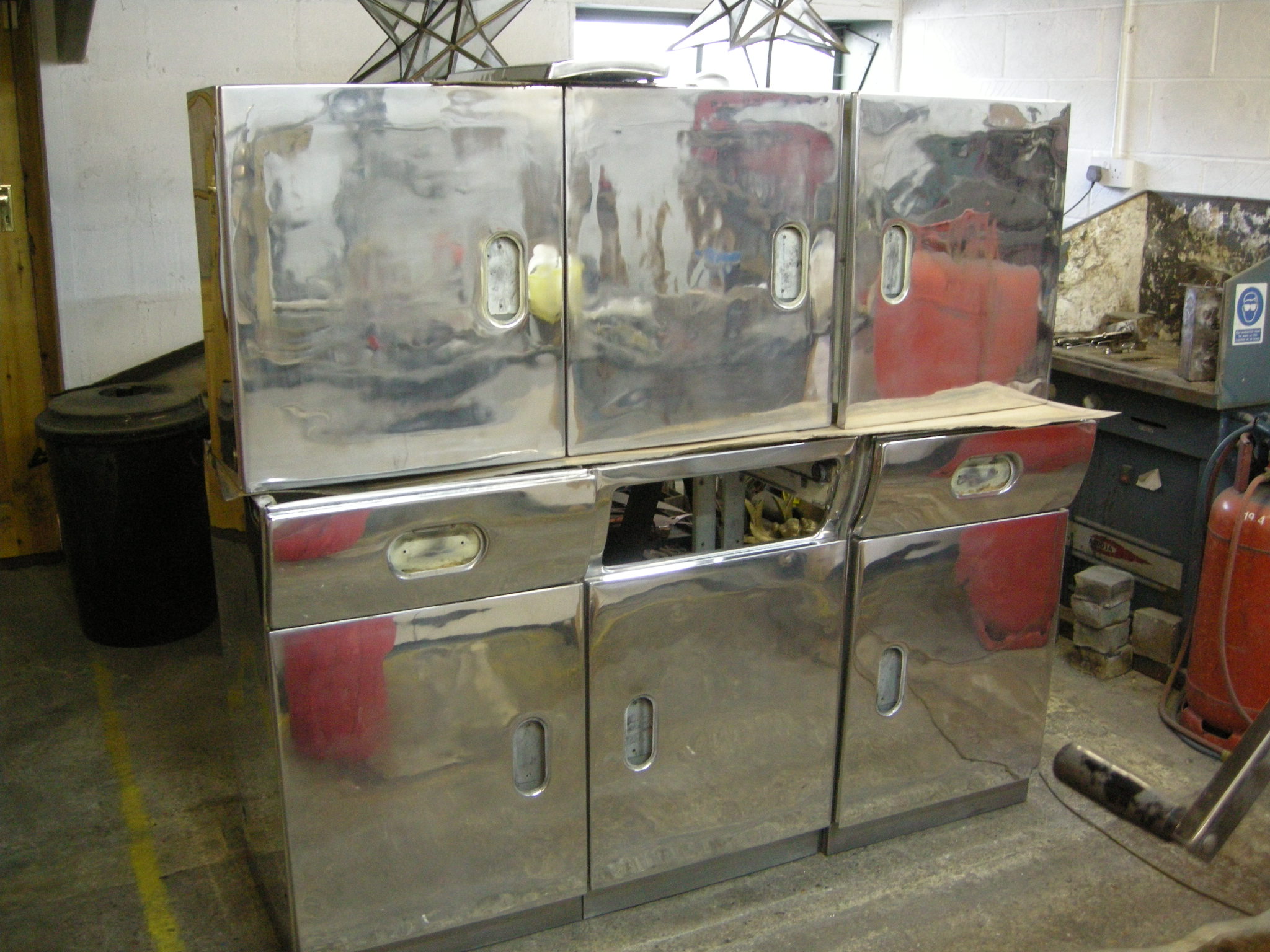 English Rose cabinets after polishing